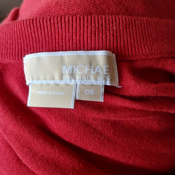 Michael Kors Red V-Neck Top - Picture 5 of 5